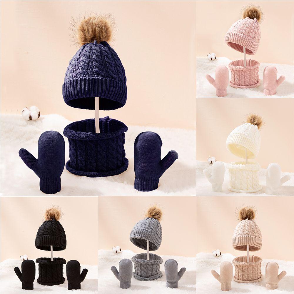 SUSANS Set Mũ + Găng Tay + Găng Tay Giữ Ấm Mùa Đông