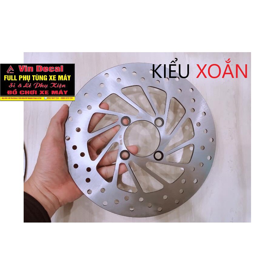 Đĩa trước ex 150 (size 245mm) dùng khi lên mâm rcb, redleo, asio, enkei, đùm 4 lỗ như zin