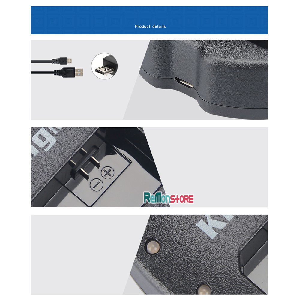 Sạc pin đôi nhanh KingMa cho Sony NP-FW50 A6000 A6300 A6500 - Hãng phân phối chính thức