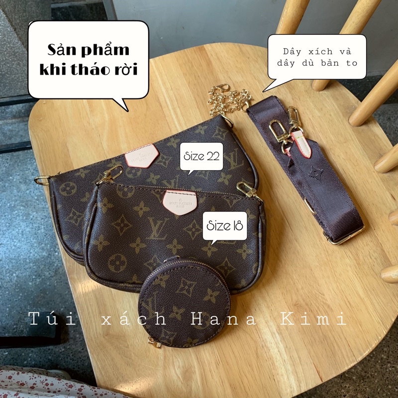 Set 3 chi tiết túi đeo chéo L\V hàng Full Box- Bill