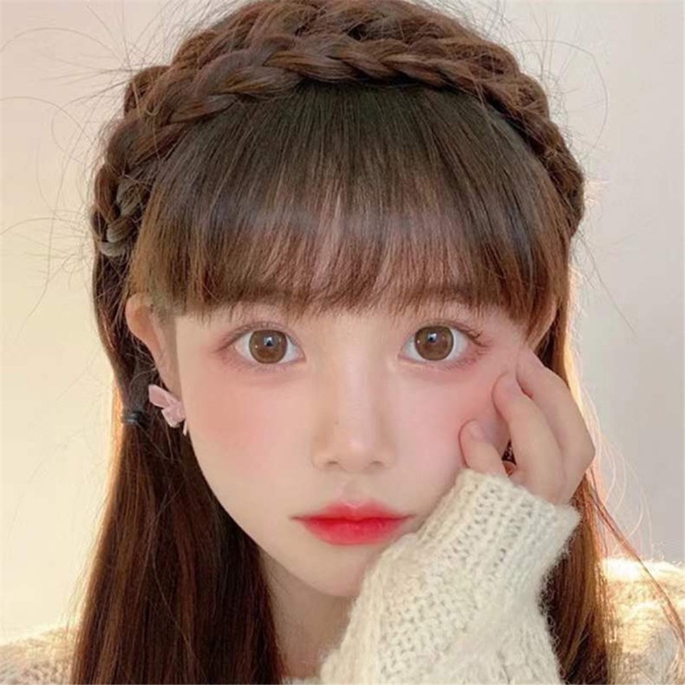 Băng Đô Kiểu Tóc Bện Chống Trượt Tạo Hình Đầu Lâu Phong Cách Hàn Quốc Cho Nữ