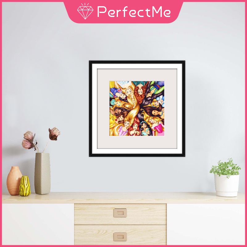 Tranh thêu 5D DIY hình nàng tiên phong cách hiện đại trang trí phòng ngủ cho bé