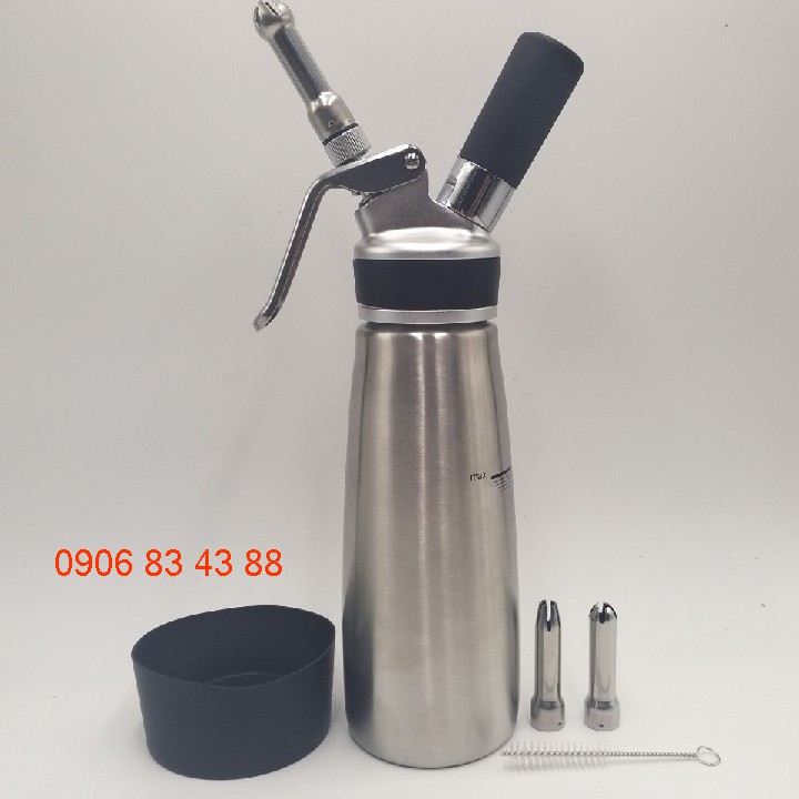 Bình Xịt Kem Tươi CREAM WHIPPER 500ml - Dòng Cao Cấp - Thân Máy Bằng thép không gỉ - Coffee New