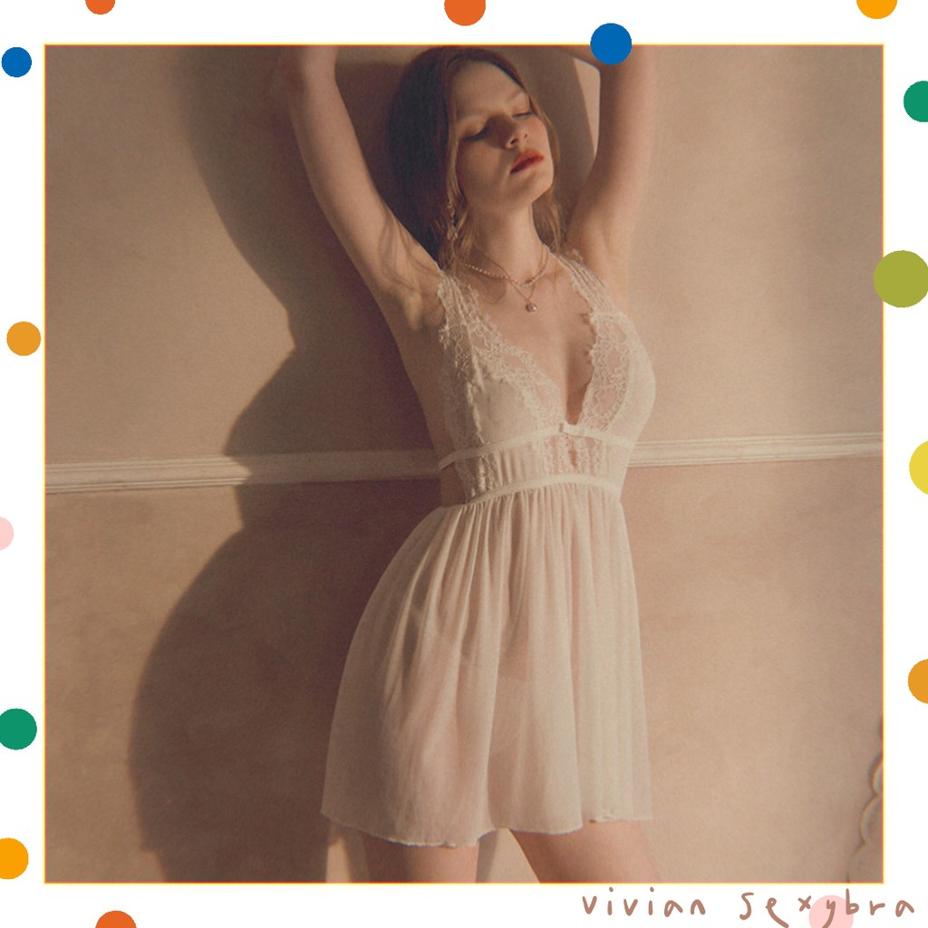 🌺Sexy Váy Đầm ngủ lụa ren 🌺Freeship🌺Sét cosplay hai dây có đệm ngực  (Kèm Quần Chíp) Freesize 40-65kg---001 | BigBuy360 - bigbuy360.vn