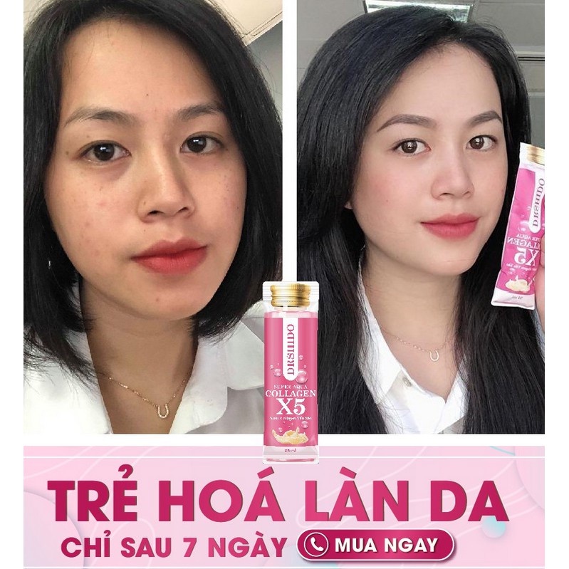 Nước collagen Yến Sào Nhật Bản - Supper aqua DR SHIDO collagen X5 chính hãng -  Hộp 10 gói