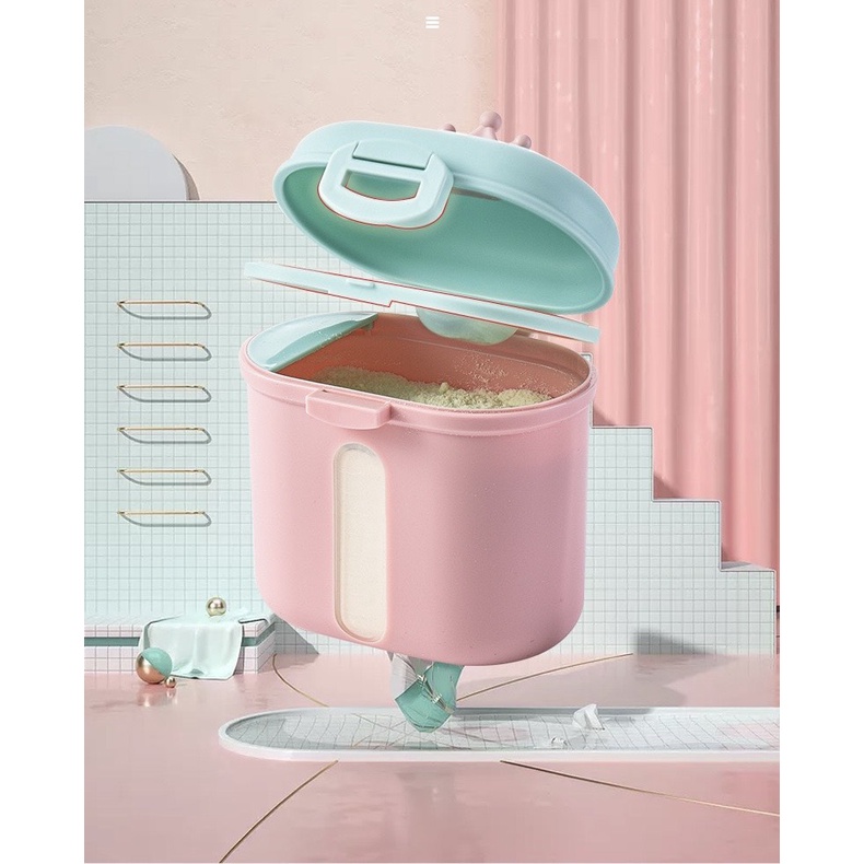 Hộp đựng sữa bột hình vương miệng mới - Hộp đựng thức ăn khô cho bé - mẫu mới)