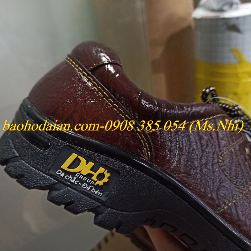 Giày bảo hộ lao động thấp cổ màu nâu chính hãng DH-group 01