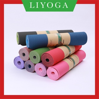 Thảm tập yoga tpe 2 lớp dày 6mm cao cấp chống trượt liyoga