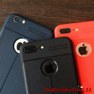 Ốp lưng Giả da cho iPhone 8 Plus AUTO FOCUS- Nhiều màu