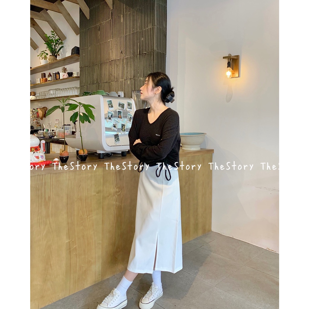 [STR] [ẢNH THẬT SHOP CHỤP] Áo tay dài rút dây, logo đính ngực A2203