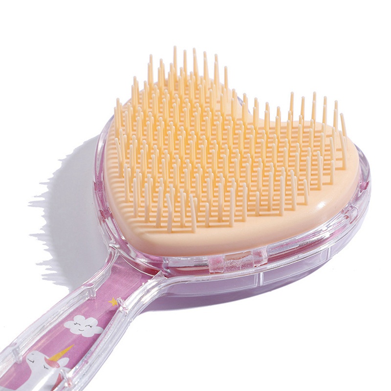 [Hàng mới về] Lược chải tóc xoăn / thẳng hình trái tim / kỳ lân hoạt hình dễ thương