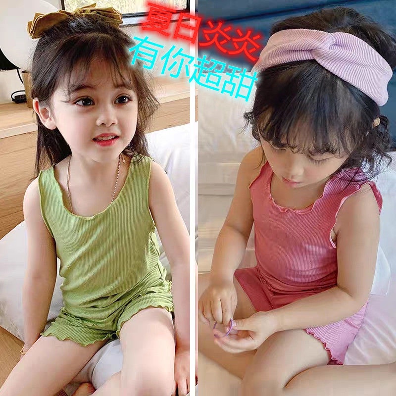 [Phong Cách Mới Về] Bộ Đồ Ngủ Cotton Lụa Mát Mẻ Tay Ngắn Thoải Mái Mặc Ở Nhà Cho Trẻ Em