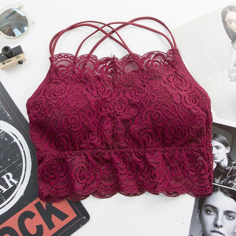 Áo lót ren dây đan chéo thiết kế quyến rũ dành cho nữ