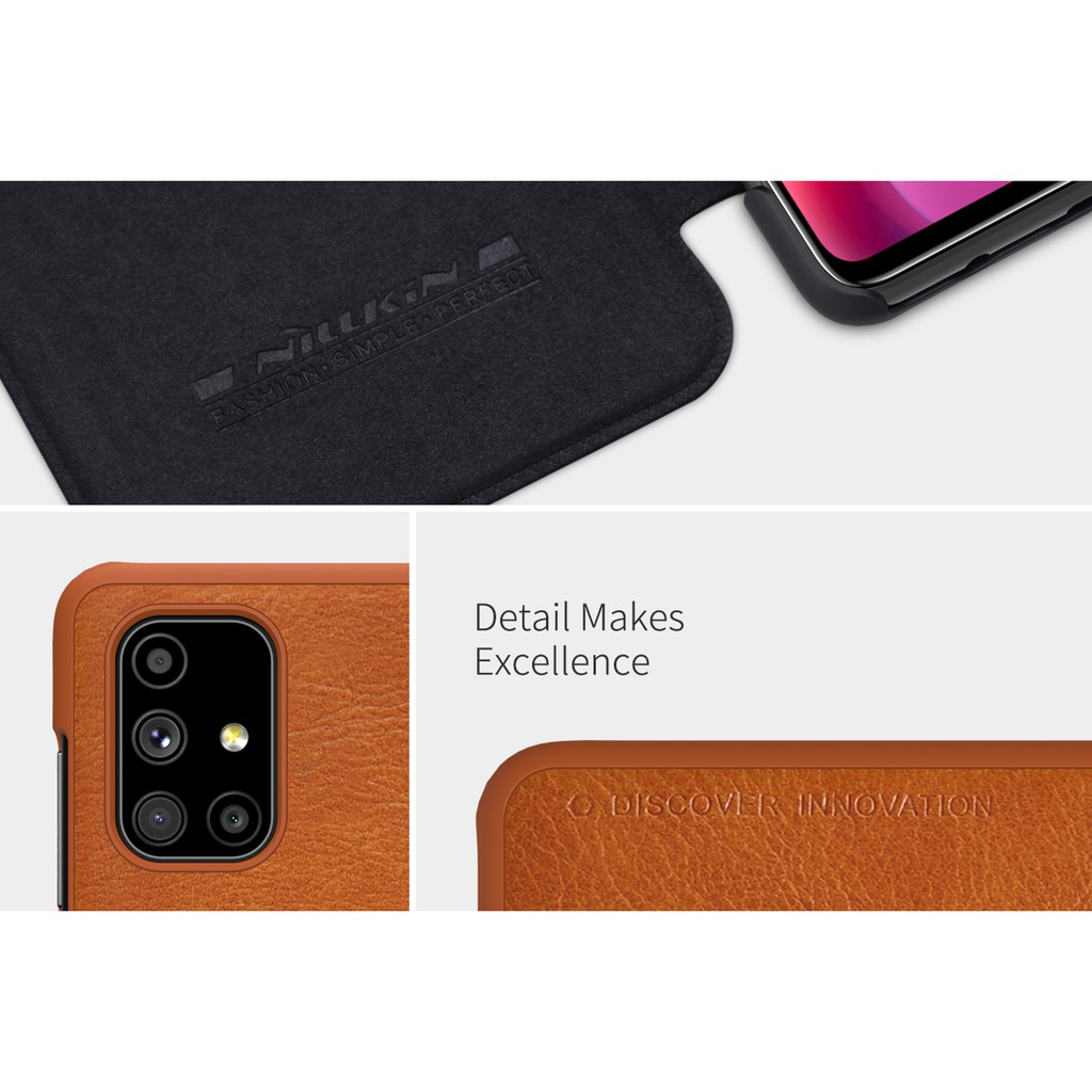 Bao Da Samsung Galaxy M51 Hiệu Nillkin Qin Chính Hãng