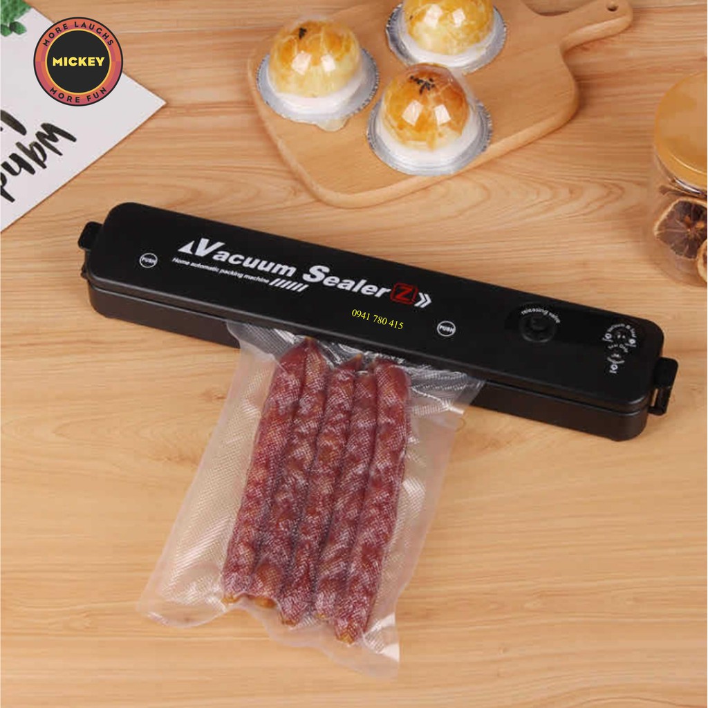 (Tặng 10 túi) Máy hút chân không thực phẩm Vacuum Sealer bảo quản thực phẩm tiện lợi, hút khỏe, hết khí