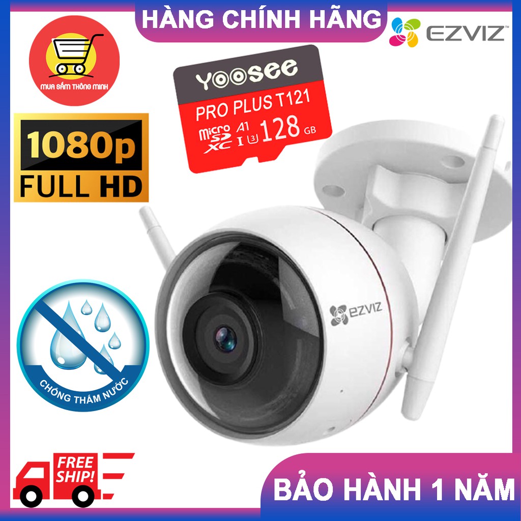 CAMERA IP WIFI EZVIZ C3WN 2.0MP Ngoài trời – Chuẩn chống nước IP66 – Phát hiện chuyển động – HÀNG CHÍNH HÃNG