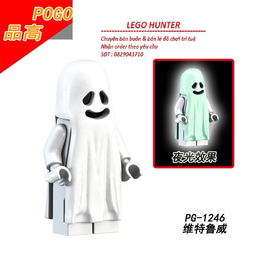 Lego Minifigures nhân vật Ma dạ quang ( mặt cười )