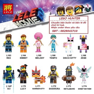 Lego Movie 2 Minifigures nhân vật Rex Emmet Melody Tempo Disco Kitty Zebe Lucy Warrior Kitty Sharkira Metalbeard Sweet
