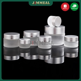 [Kèm Nắp Tràn] Hộp, Lọ, Hũ Đựng Mỹ Phẩm, Chiết Mỹ Phẩm, Đựng Kem, Son Dưỡng Thủy Tinh Mờ Nắp Bạc 5g 10g 15g 20g 30g 50g