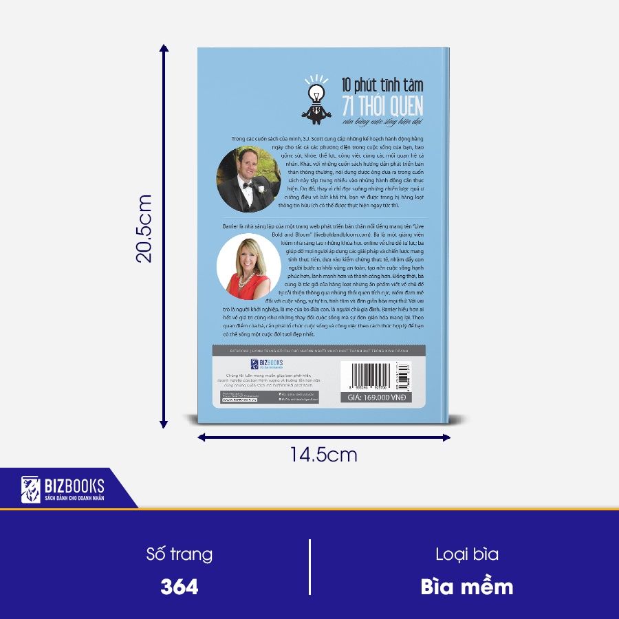 Sách 10 phút tĩnh tâm - 71 thói quen cân bằng cuộc sống hiện đại - Phát Triển Bản Thân Bizbooks
