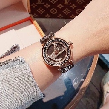 Đồng hồ nữ LV mặt xoay, cao cấp, nổi bất với mặt xoat cực xinh cho các nàng.