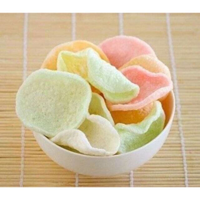 Combo 4 gói bánh phồng tôm rau củ đủ màu sắc hàng chuẩn công ty