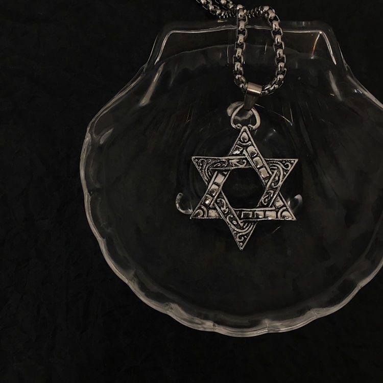 [Giao Hàng Miễn Phí] Vòng Cổ Mặt Ngôi Sao Sáu Cánh Phong Cách Harajuku Hip Hop Đường Phố 22113