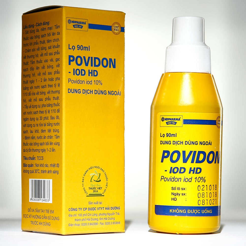 Dung dịch sát khuẩn Povidin 10% - Chai 90ml