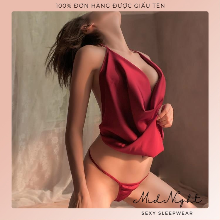 Váy Ngủ Sexy Có Dây Thắt Eo Lụa Satin Gợi Cảm Cho Cô Nàng Nóng Bỏng - Bộ Đồ Ngủ Đồ Lót Khiêu Gợi Cho Nàng Mid Night Sexy | BigBuy360 - bigbuy360.vn