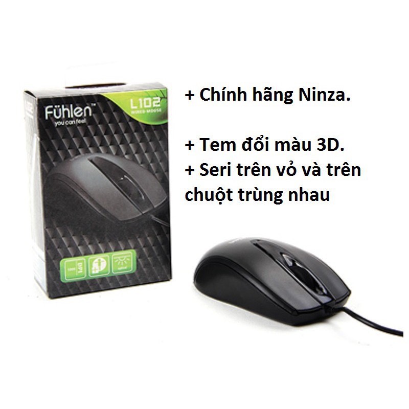 Chuột có dây Fuhlen L102 hàng chính hãng bảo hành 24 tháng- Máy Tính 2T
