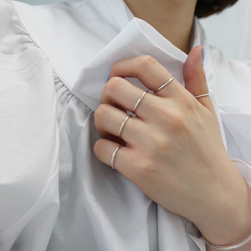 Set 10 Nhẫn Trơn Đơn Giản Cổ Điển Cho Nữ