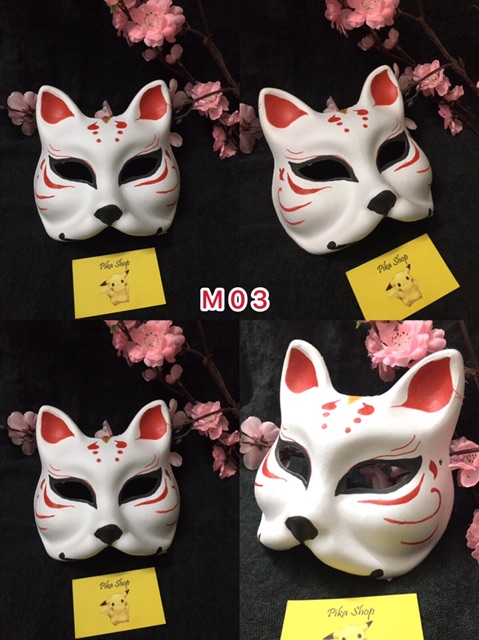 Tổng hợp các mẫu Kitsune mask bán chạy  - mặt nạ cáo cosplay