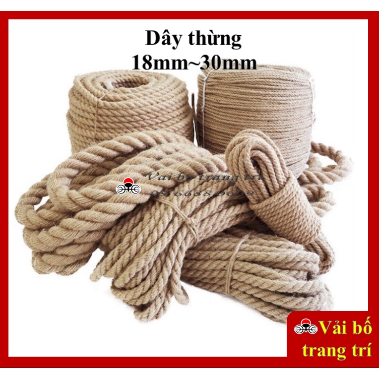 Dây thừng 18mm, 20mm, 25mm, 30mm, dây thừng trang trí, dây thừng làm handmade, xích đu, decor, kéo co