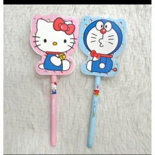 Bút gel kiểu hình Doraemon và Hello Kitty BL 202 mực xanh