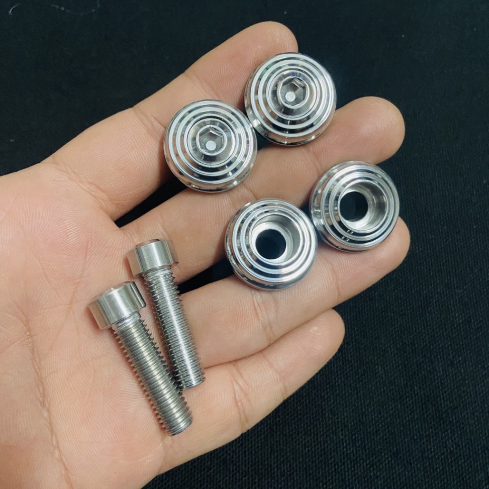 Bộ ốc khâu gác chân, tán cốt gắp 10ly SALAYA V2 sử dụng cho gác chân WAVE DÀI - NGẮN