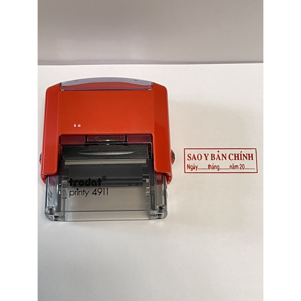 Khắc Con Dấu, Dấu Mộc Sao Y Bản Chính Trodat Printy 4911 Màu Mực Đỏ Liền Rõ Nét, Hàng Nhập Khẩu Chất Lượng Cao, Nhỏ Gọn