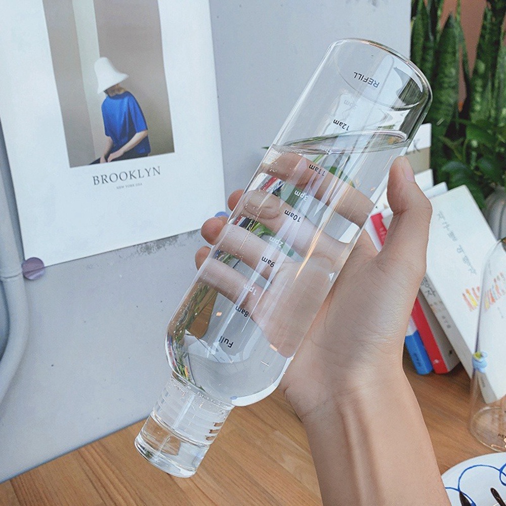 Bình Đựng Nước Trong Suốt Chống Rò Rỉ Dung Tích 500-1000ml