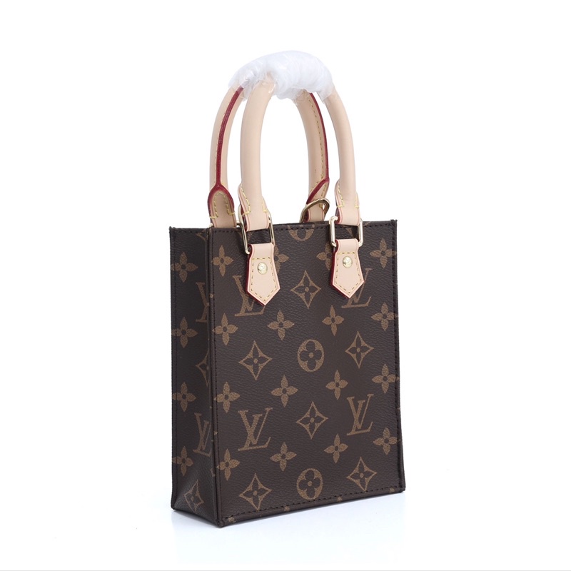 Túi xách nữ một ngăn chính phụ kiện dây đeo chéo bằng da nhỏ túi dáng cao in logo louis vuitton LV