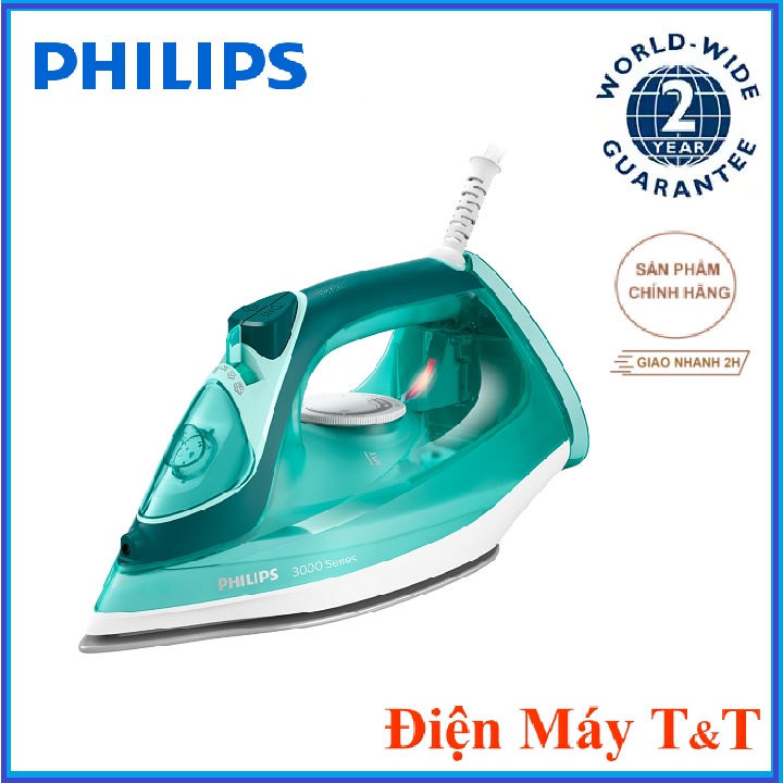 Bàn Ủi Hơi Nước Philips DST3030, 2400w phun liên tục 40g/phút - Hàng Chính Hãng