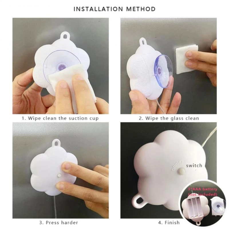 Đèn Led Treo Trang Trí Cây Thông Giáng Sinh Hình Tuần Lộc / Ông Già Noel Có Giác Hút