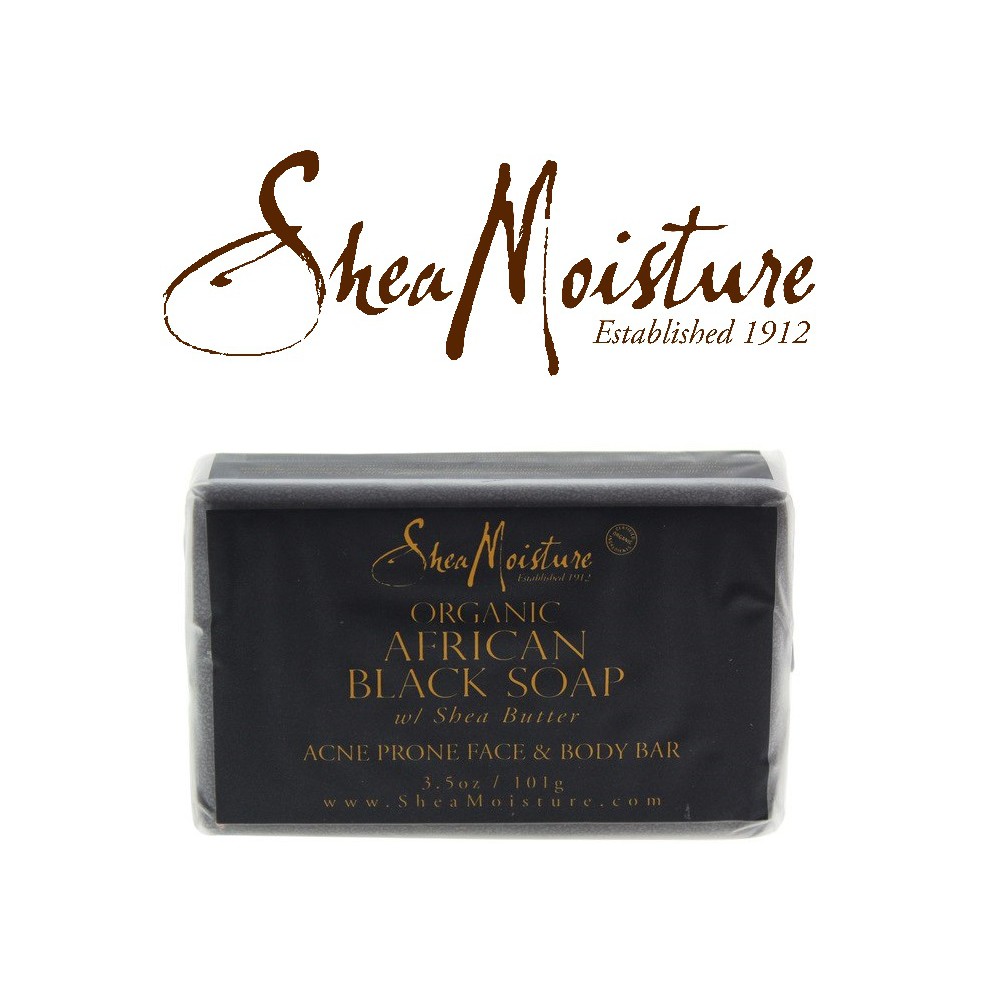 Shea Moisture xà phòng đen Châu Phi African Black Soap ngăn ngừa mụn lưng