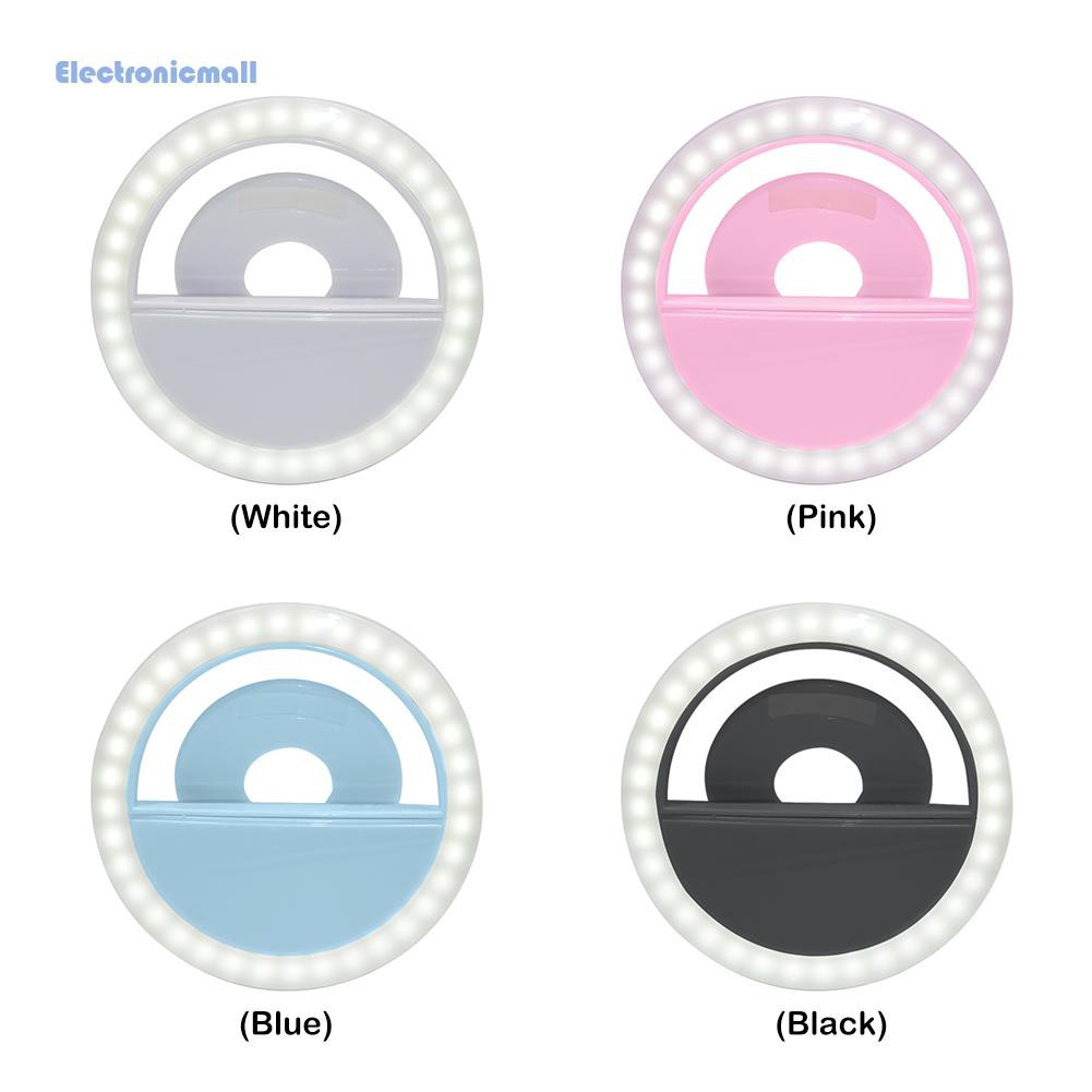ElectronicMall01 USB Rechargeable LED Selfie Ring Light for iPhone Supplementary Lighting Portable Selfie Enhancing Fill