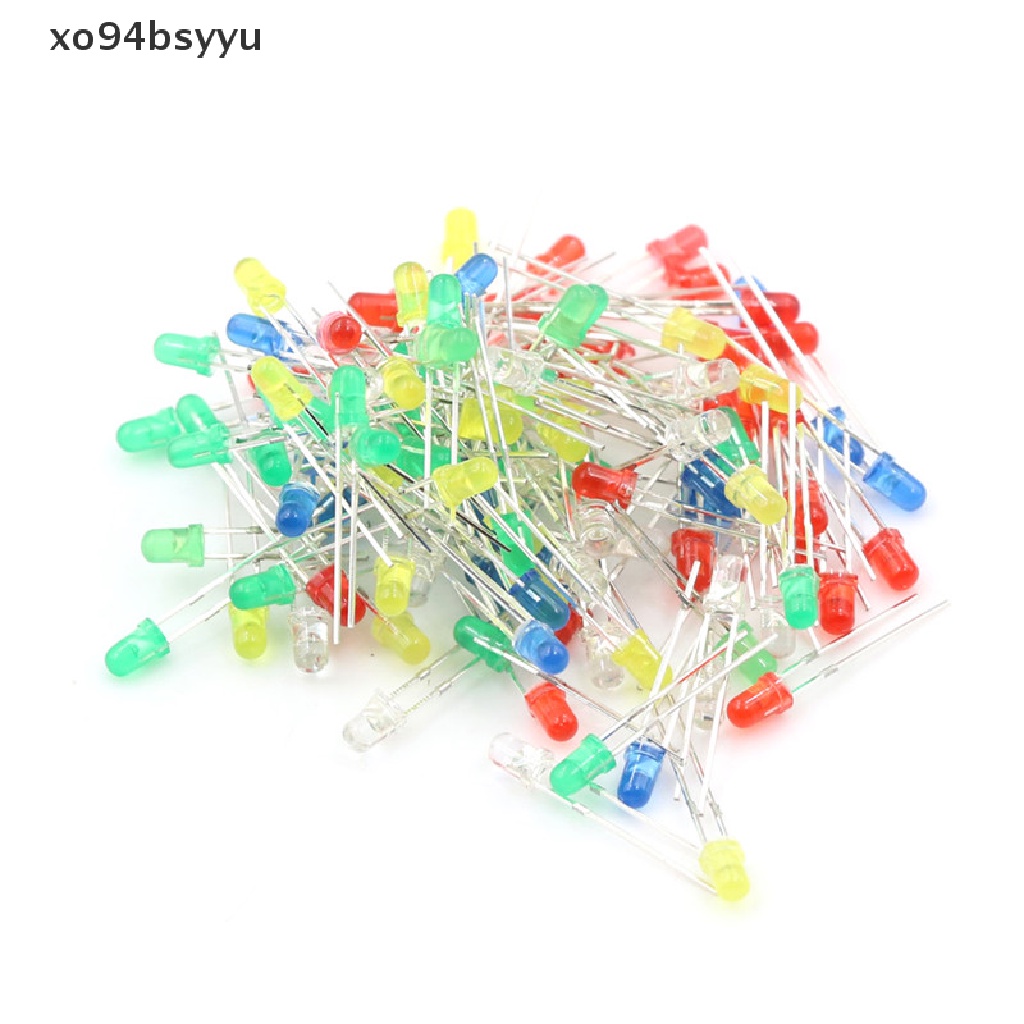 Set 100 Đi Ốt Đèn LED 3mm Xo94Bsyu 20mA 2Pin Chuyên Dụng