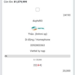 Mã thẻ Viettel 100.000