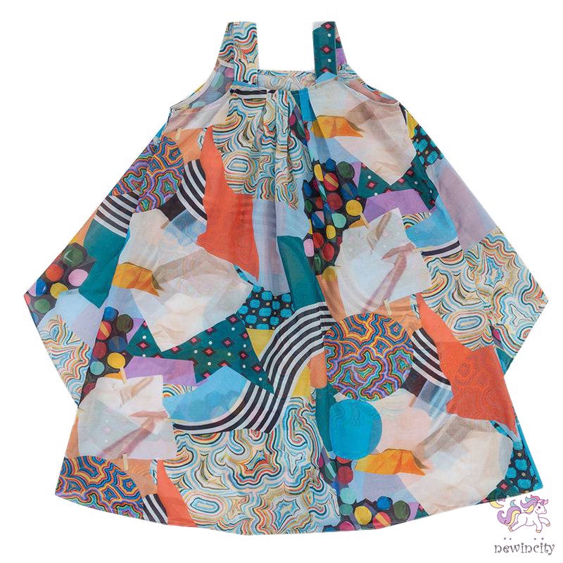 Đầm Sát Nách Đi Biển Phong Cách Bohemian Hàn Quốc Cho Bé Gái