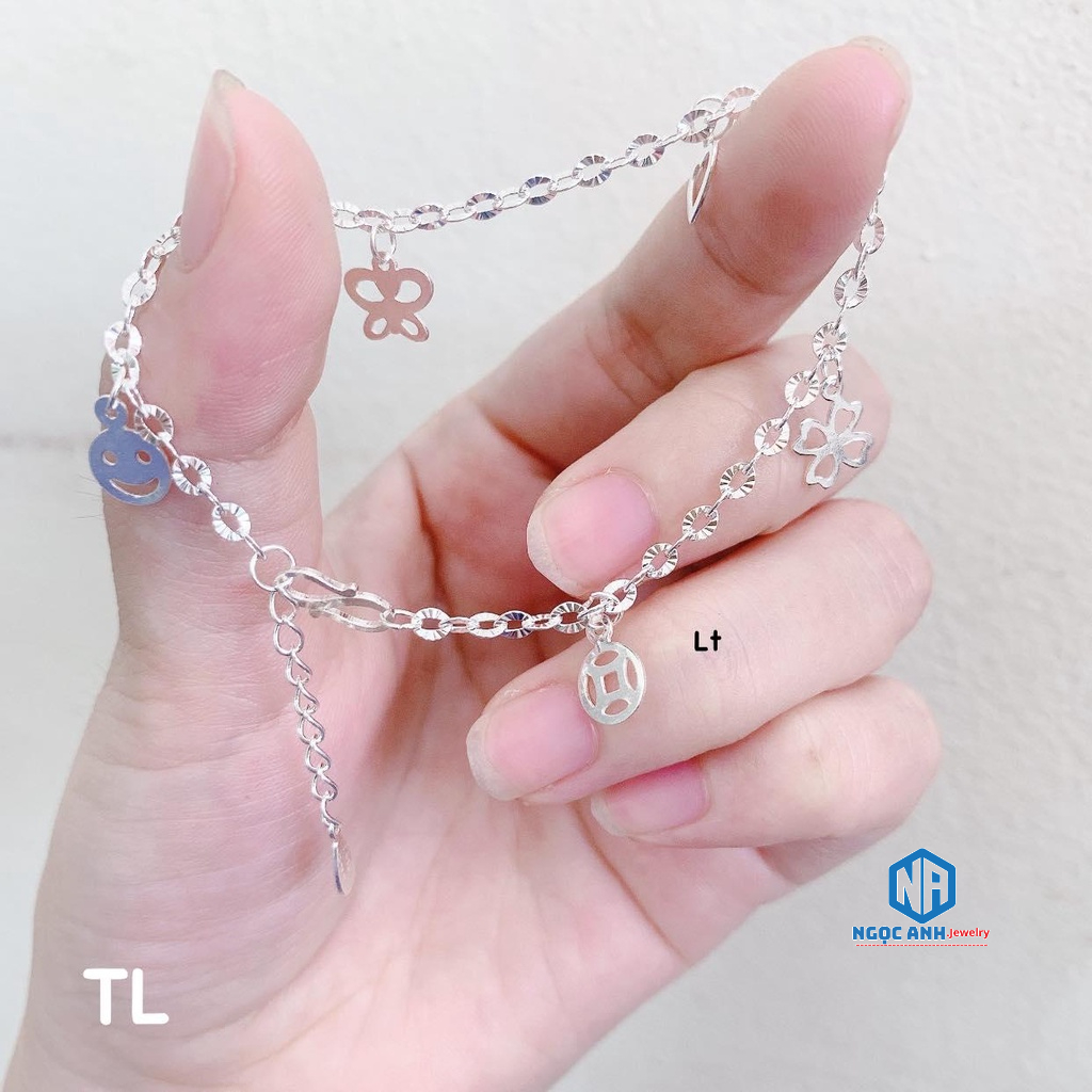 Lắc tay bạc, lắc tay đồng Tiê n. lắc tay may mắn,. Bạc_Ngọc Anh