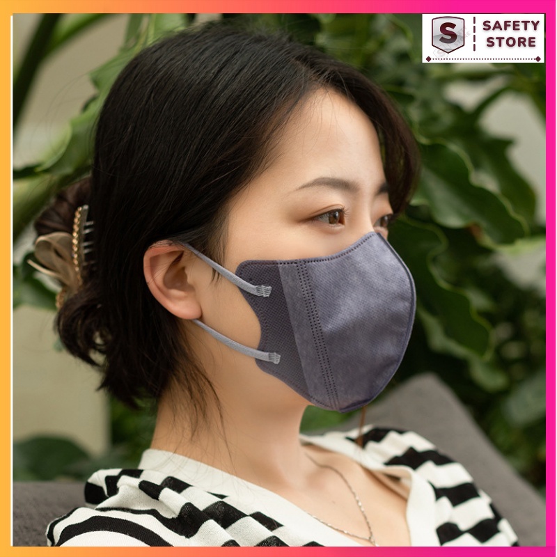 Khẩu trang 3D mask - Hàng xịn nhẩp khẩu - Màu pastel đẹp thời trang kháng khuẩn mềm mịn SAFETY STORE DN