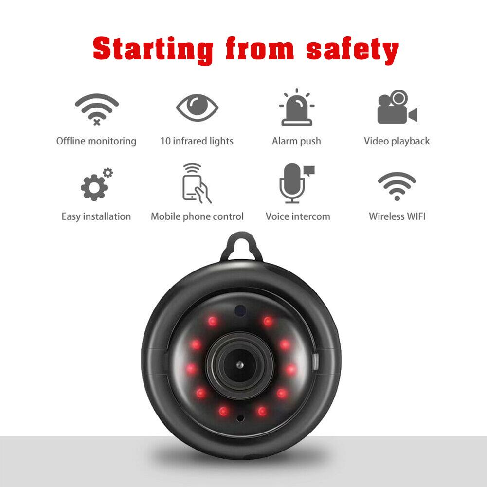 Camera IP Mini Wifi HD Camera trong nhà không dây Ban đêm Phát hiện chuyển động âm thanh hai chiều Màn hình bé V380