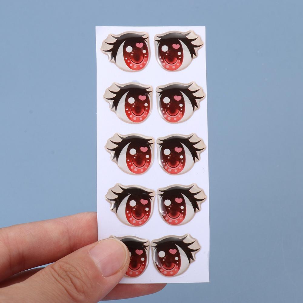 RAINBOW Set 10 Cặp Sticker Dễ Thương Dán Trang Trí Búp Bê