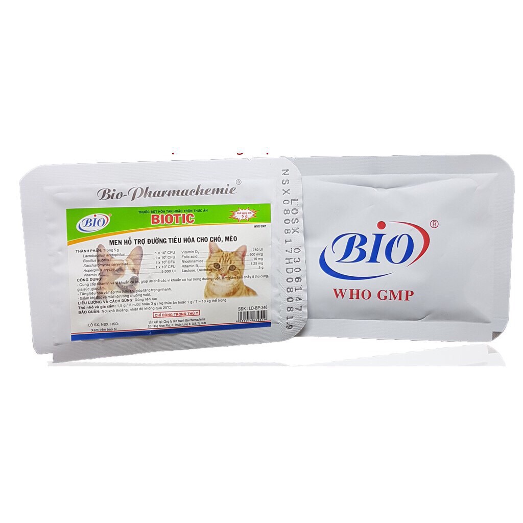 COMBO 2 GÓI BIOTIC  . MEN TIÊU HÓA CHÓ- MÈO-THÚ CƯNG